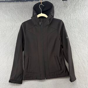 Snozu softshell hooded  jacket size small in black